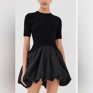 Kenny Short-Sleeve Bubble Mini Dress